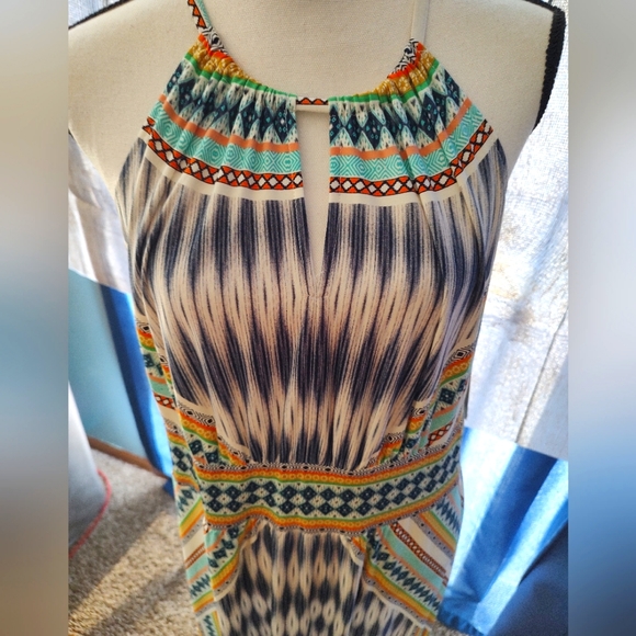 NWT size 16P London Style Collection Petites geometric pattern maxi dress - Picture 4 of 11